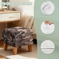 thumbnail image 7 of Jiueut Hunting Camo Print Ottoman Cover, Soft Foot Rest Slipcover Waterproof Square Slipcover for Footstool with Elastic Buttom for Living Room, 7 of 7