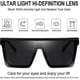 thumbnail image 3 of Oversized Square Sunglasses for Men & Women - Fashion Flat Top, Big Black Frames Shades, 3 of 5