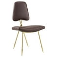 thumbnail image 2 of Ponder Antique Faux Leather Dining Side Chair in Brown, 2 of 5