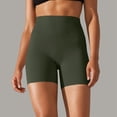 thumbnail image 5 of Women's Solid Color Yoga Shorts - Double Brushed, High Waist Compression, Three-Quarter Length, Nylon Spandex, XS-XL Sizes, Workout/Pilates, 5 of 6