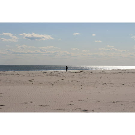 Canvas Print Beach Ocean Long Distance Atlantic Runner Winter Stretched Canvas 10 x