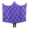 thumbnail image 1 of HATIART Couverture à Capuche Queue de Paon Violette Couverture Portable Couverture Confortable à Capuche 56x80 Pouces, 1 of 3