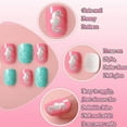 thumbnail image 5 of Fake Press on Nails for Kids, Kids False Nails Children Artificial Fake Nail Tips Pre Glue Full Cover Short Nails for Girls Kids Teens Nail Art Decoration, 5 of 6