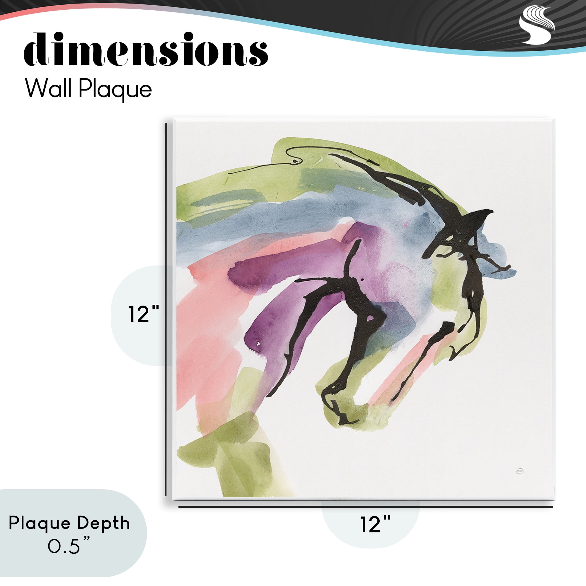 Stupell Industries Brushstroke Horse in Motion Wall Plaque Art, design by Chris Paschke
