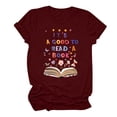 thumbnail image 2 of Teissuly Women's Fashion Crewneck Printed Short Sleeve T-shirt Casual Loose Shirt Tops, 2 of 3