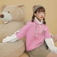 thumbnail image 5 of Fesfesfes Cute Bear Tops Hoodie Fall Winter Young Ladies Long Sleeve Lovely Bear Style Teen Girls Sweatshirt Plus Size Women Personality Y2K Hooded Tops with Bag, 5 of 7