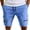 Blue, variant on Cargo Shorts for Men Summer Casual Elastic Waist Straight Leg Knee Length Utility Work Shorts with Pockets