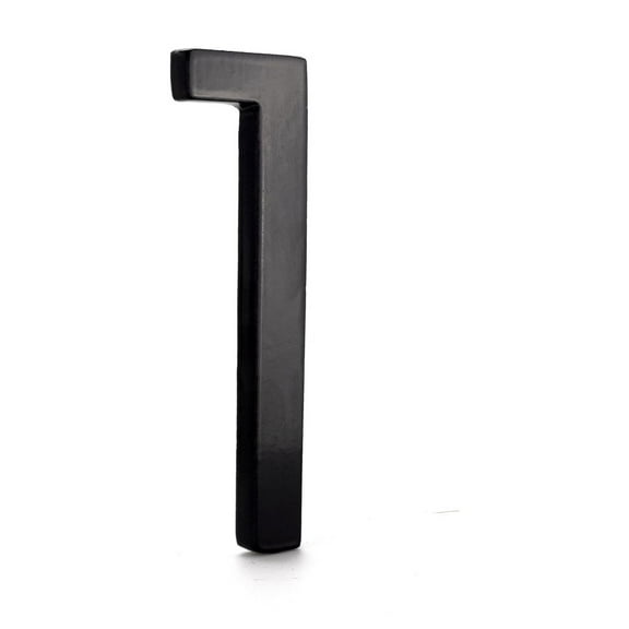 Montague Metal Products 4" Black Floating or Flat Modern House Numbers 0-9 - 1