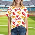 thumbnail image 2 of Olyvenn Baseball Shirt for Women Heart Printed Mama Softball Tshirt Crew Neck Short Sleeve Mother 2026 Summer Top Red XXXXL, 2 of 7