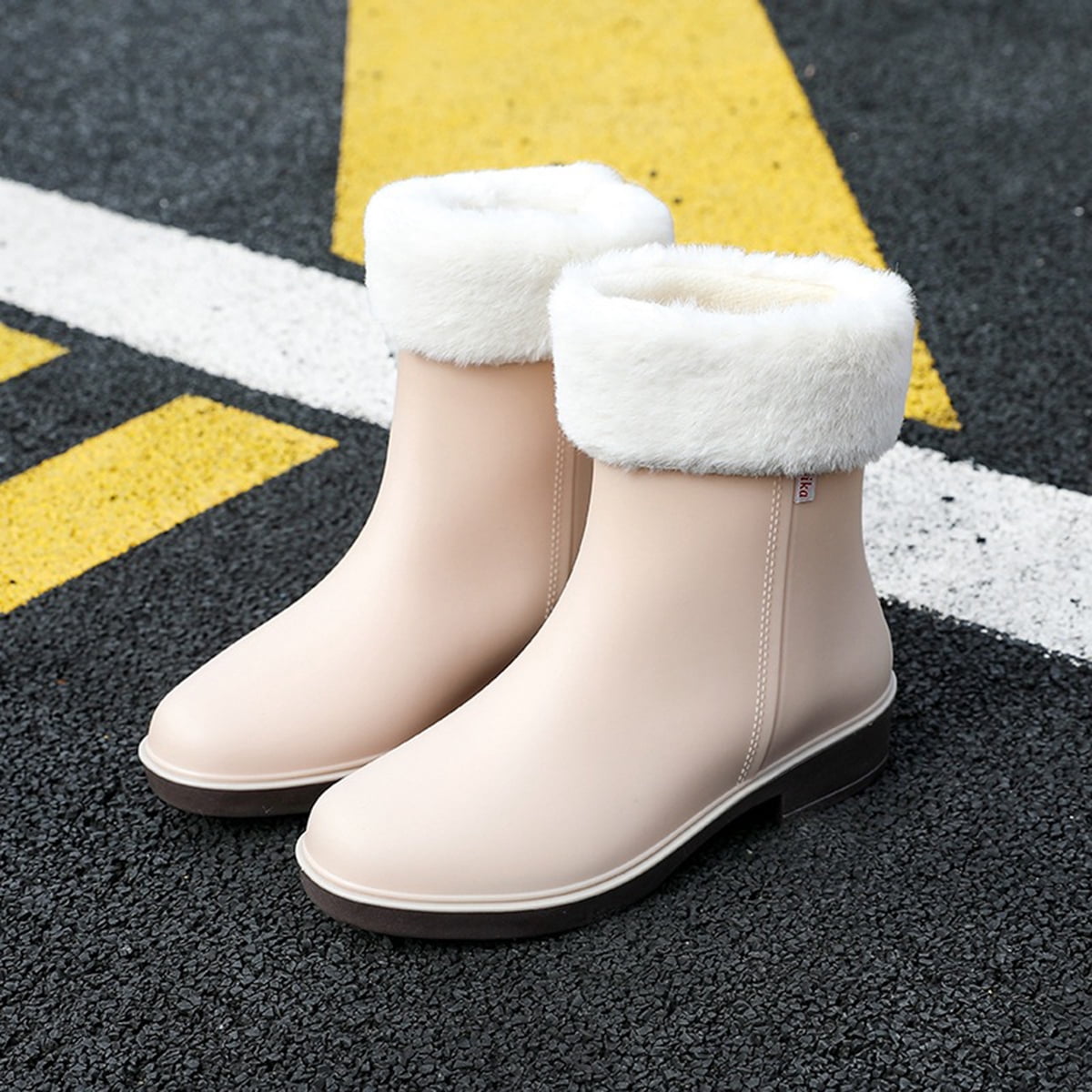 AUXDIQ Rain Shoes Women Mid-calf Boots Waterproof Rain Boots Outdoor Garden Shoes