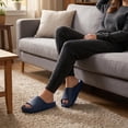thumbnail image 3 of Yarkasie Unisex House Slide Sandals Indoor Outdoor, Cloud Slides for Women Men, Blue Recovery Slides Size 8, 3 of 11