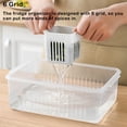 thumbnail image 3 of Bearachild Caja de almacenamiento para refrigerador, transparente, inodoro, 6 rejillas, apilable, hogar, cocina, organizador de jengibre, Cocina y Comedor, 3 of 6