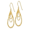thumbnail image 2 of Real 14kt Yellow Gold Tear Drop Earrings; for Adults and Teens; for Women and Men, 2 of 3