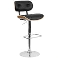 thumbnail image 1 of Pemberly Row Tabouret de Bar Réglable en Bois Courbé en Noir et Hêtre, 1 of 1