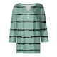 thumbnail image 5 of CHOII 50% de descuento en camisetas de mujer 2024. Camiseta con botones, manga 3/4, para uso diario, fin de semana, básica, cuello en V, blusas de mujer, mangas tres cuartos, camisetas de verano para, 5 of 5