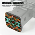 thumbnail image 3 of Hitch Cover Fits For 2-Inch Hitch,Symmetrical Geometric Pattern In Earthy Tonesrubber Trailer Hitch Cover Tube Plug Insert,Car Exterior Accessories, Receiver Tube Hitch Plug, 3 of 6