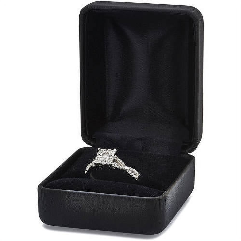 Arista 1/4 Ct Diamond Illusion-Set Fashion Promise Ring in Sterling Silver (I-J, I2-I3)