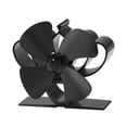 thumbnail image 3 of 1pc Heat-Powered Black Mini Fireplace Fan - Keep Your Home Cozy and Comfortable, 3 of 4