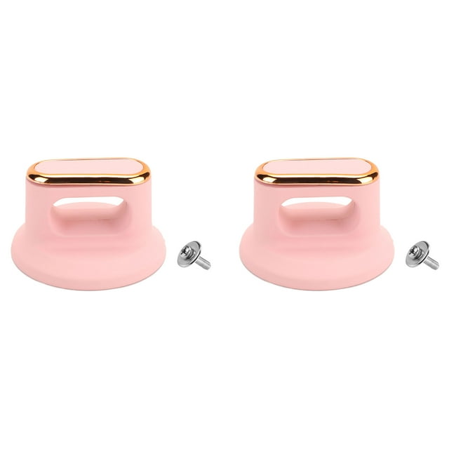 tredstone 2pcs Résistant à la Chaleur Pot Accessoires Poignée Épaissie Noyau de Vis Plus Pratique Rose