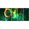 thumbnail image 1 of Design Art Fire Green Canvas Wall Art, 1 of 3