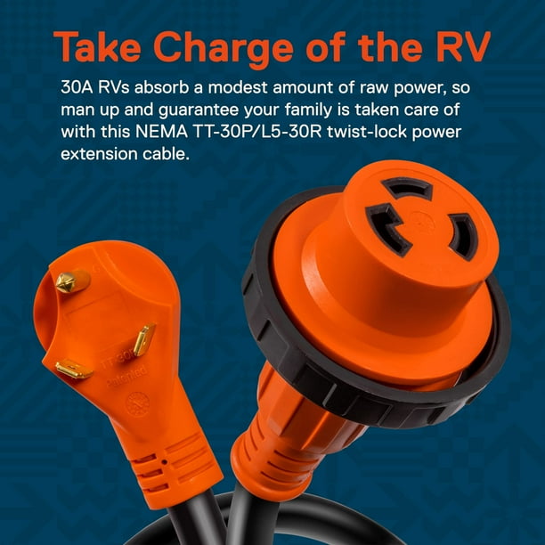 50 AMP 125V/250 Power Cord Twist Electrical Lock In White Boat RV Marine Inlet EUR 23,70 - Foto 13