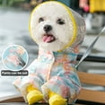 thumbnail image 4 of Dog Raincoat and Rain Shoes Set, Full Cover Reflective Dog Jacket, Dog Raincoat with Rain Boots Set for Small Medium Dogs Pink XL, 4 of 6