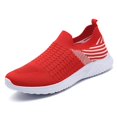 thumbnail image 4 of Leey-World Womens Running Shoes Womens Tennis Shoes Women's Platform Casual Lace Up Sneakers, Wide Width Available Women Running Shoes(Red,9.5), 4 of 9