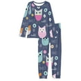 thumbnail image 4 of Renewold Winter Pajamas for Women Cartoon Owls Pajamas Tops and Pants Soft Thermal Sweatpants Home Life T-Shirt Size XS, 4 of 5