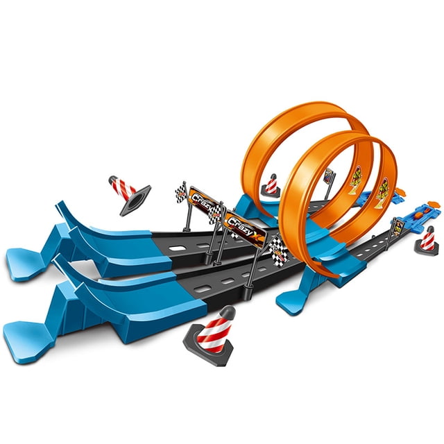 Alloy Race Track Set with for Boys - Durable Metal Toy Cars, Interactive Parent-Child Play, Boosts Cognitive & Motor Skills, Export-Quality Double Track Racer for Fun Developmental Playtime