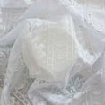thumbnail image 6 of THD Sofia Floral Rod Pocket Lace Semi Sheer Voile Short Cafe Tiers for Small Windows - 28 x 36 Inch Length (White Tiers, Set of 2), 6 of 6