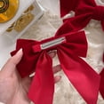 thumbnail image 4 of Red Big Bow Hairpin Elegant Girls Velvet Barrettes Fashion Hair Accessories for Children, 4 of 4