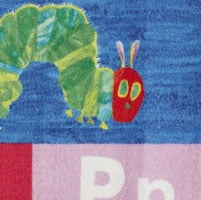 Eric Carle Elementary USA Map Kids Machine Washable Area Rug Blue/Red, 35"x51"