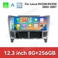 thumbnail image 2 of TPXINXIN 12.3 inch Car Radio for Lexus RX330 RX350 2002-2007 Android 13 Carplay Auto Car Multimedia Player GPS Navi Stereo Radio Head Unit, 2 of 10