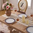thumbnail image 3 of Fancy Homi Tan Boho Cotton Polyester Table Runner 60 Inches Long, Farmhouse Macrame Table Runners with Tassels for Home Party Bohemian Rustic Bridal Shower Kitchen Dining Decor 12x60 Inches, 3 of 7