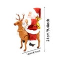 thumbnail image 3 of Reindeer Riding Santa Santa C Laus Toy Santa Riding Reindeer Animated With Movement And Festive Melodies For, 3 of 6