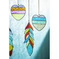 thumbnail image 3 of Stained Glass Heart and Feather Hanging Mobile, 20.9'' x 1.6'' x 23'' inches, 3 of 3