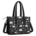 thumbnail image 2 of Teacher Tote Bag,Black White Dinosaur Skeletons Bold Teacher Utility Tote Bag,Large Work Tote Bags for Women with Multiple Pockets,Top Zipper Closure,13.8x10.6x6.7 Inch, 2 of 5