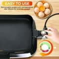 thumbnail image 2 of Casualife Electric Griddle with Removable Grease Guard, Adjustable Temp Control, Non-Stick Griddle, 12" x 18", Black, 2 of 7