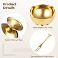 thumbnail image 4 of 4PCS Stainless Steel Dessert Cups, Gold Metal Dessert Bowls with Forks, Reusable Salad Serving Bowls, Tasting Sauce Cups, Decorative Ice Cream Containers for Party, 4 of 6