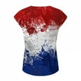 thumbnail image 4 of Jophufed Fashion Summer Tops for Women 2025 American Flag T Shirts Sleeveless V-Neck Flag Printed Casual Tops Blouse Labor Day Sale, 4 of 5