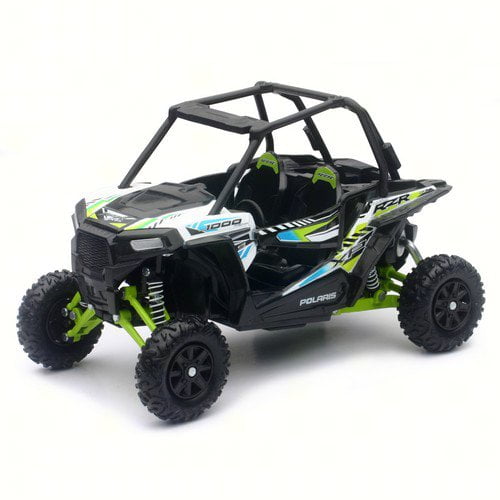 Polaris RZR XP 1000 Dune Buggy White Lightning and Bright Green 1/18 Diecast Model by New Ray