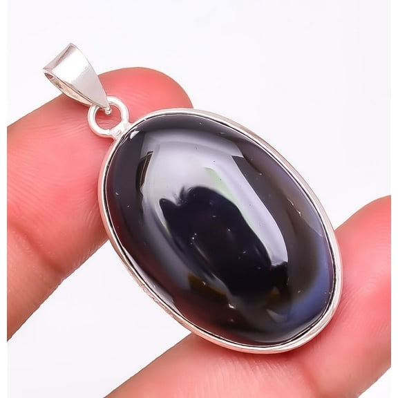Botswana Lace Agate 925 Sterling Silver Jewelry Pendant 1.7" LP-4975, Agate Pendant, Christmas Gift, New Year Sale, Gemstone Silver Jewelry