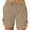 #24-Khaki, variant on GIPQJK Womens Hiking Cargo Shorts Summer Half Pants Golf Travel Athletic Shorts with 6 Pockets,Black M