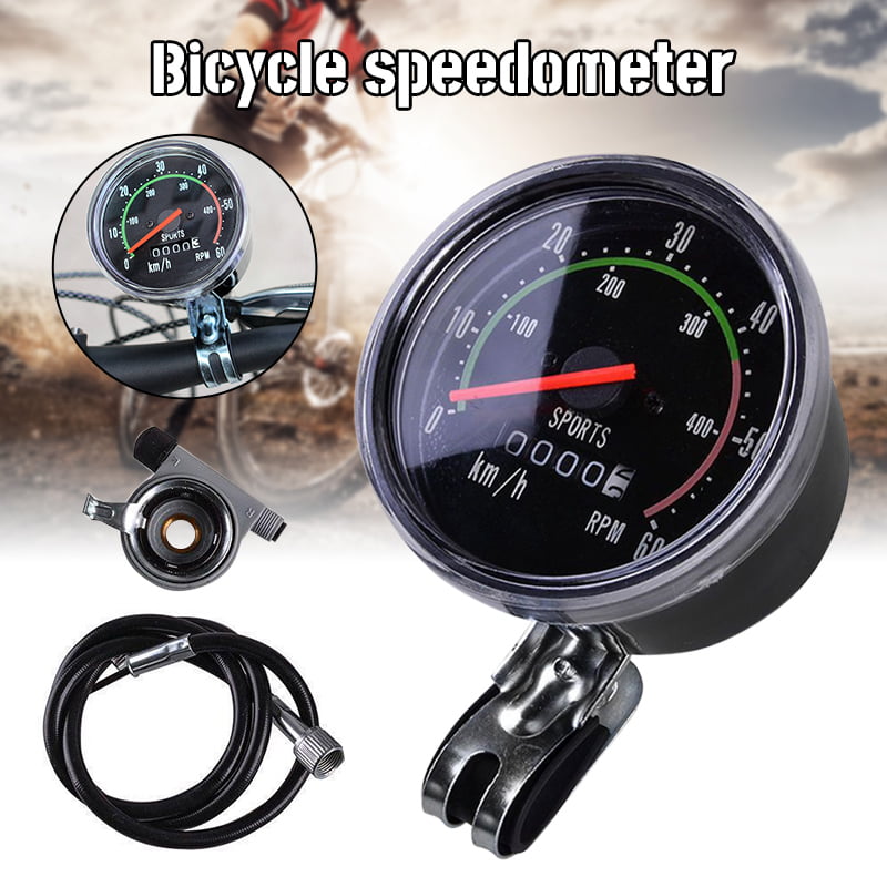 Waterproof Bicycle Bike Speedometer Analog Mechanical Odometer With Hardware 