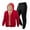 Red, variant on Mens 2 Piece Tracksuits Sherpa Lined Thick Zip Up Hoodie Jacket and Joggers Pant Sets Warm Winter Sport Outfits (XL, White)