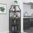 thumbnail image 3 of Corner Wine Bar Cabinet with Storage,Wine Rack Cabinet, 3 of 9