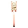 thumbnail image 4 of 2.03 ct Brilliant Princess Cut Natural Morganite 18K Rose Gold Eternity Band SZ 4.25, 4 of 6