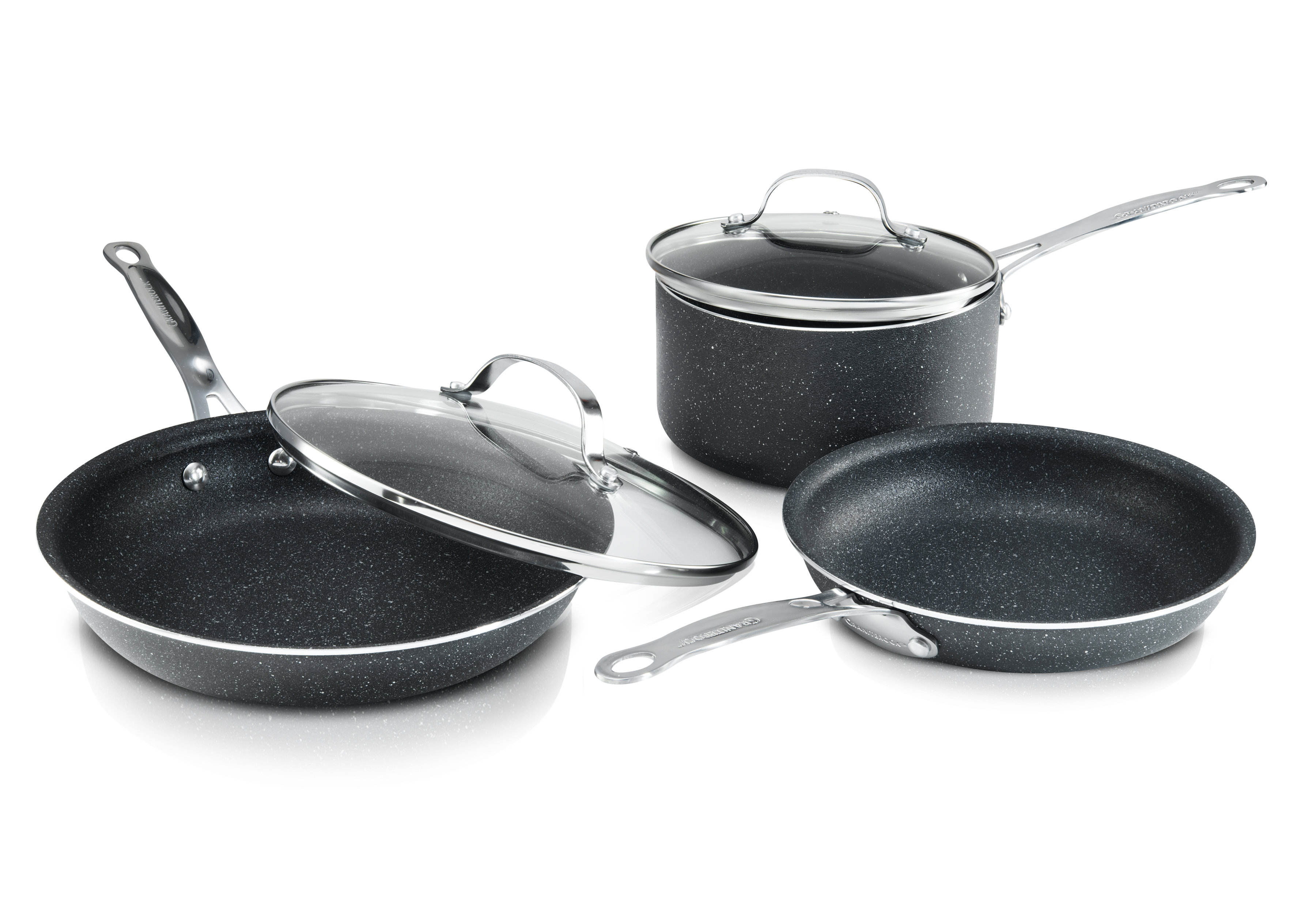 As Seen On Tv Granite Stone Diamond 5Piece NonStick Cookware Set