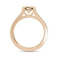 thumbnail image 4 of AFFY Bezel Set Solitaire Engagement Ring for Women, 0.65 Carat (ctw) Round Cut Lab Grown Diamond Ring In 14K Rose Gold Over Sterling Silver F-G-H, SI Quality Gifts For Her Ring Size-5.5, 4 of 7