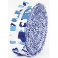 thumbnail image 2 of Soimoi 40Pcs Mosaic Print Precut Fabrics Strips Roll Up 1.5x42inches Cotton Jelly Rolls For Quilting - Medium Blue, 2 of 9